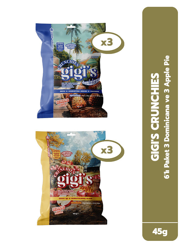 Gigi’s Crunchies | Dominicana ve Apple Pie Karışımı | 6’lı 45g