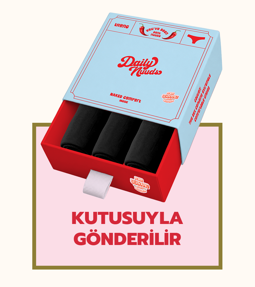 Daily Nuuds Thong Siyah 3’lü