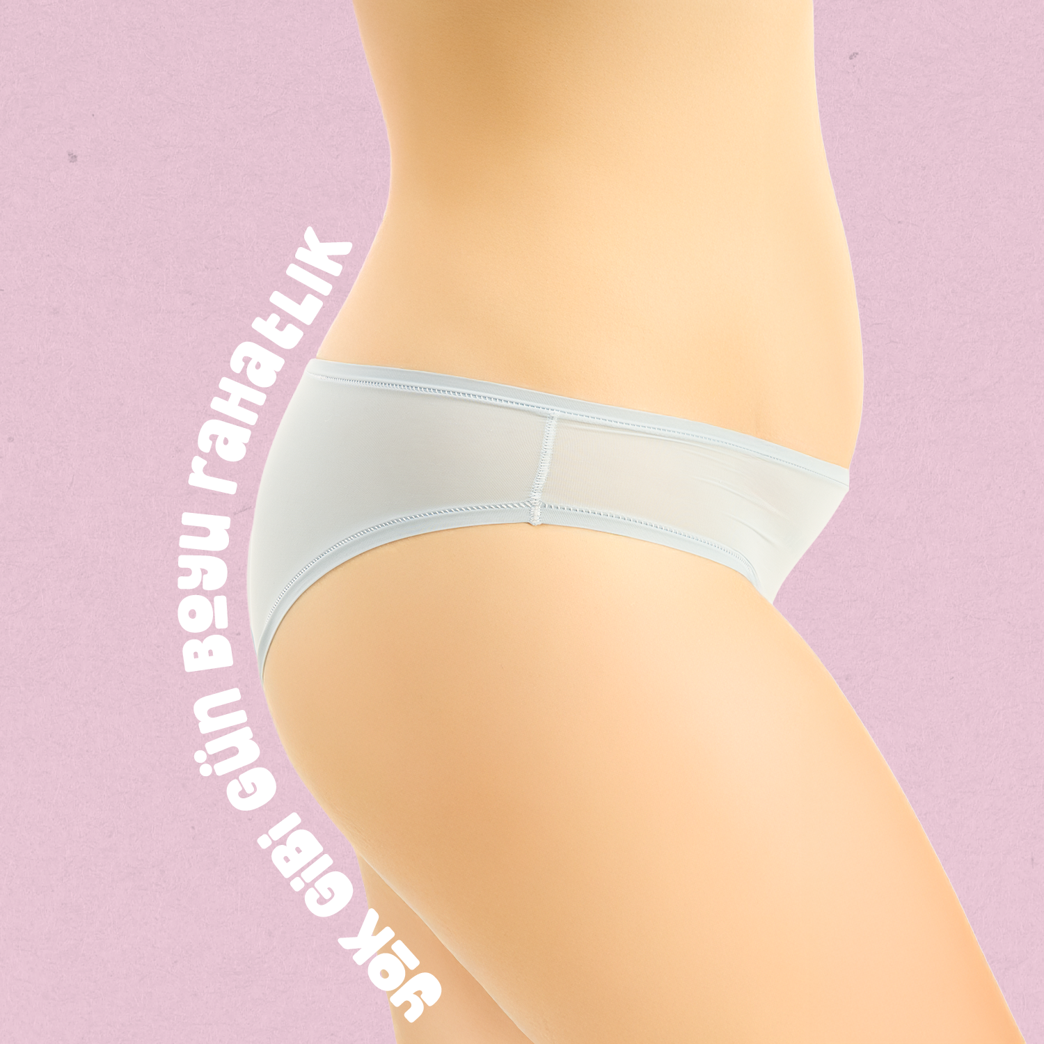 Blue seamless underwear with ultra-stretch fabric and second-skin fit, shown from the back to highlight flexibility and smooth comfort