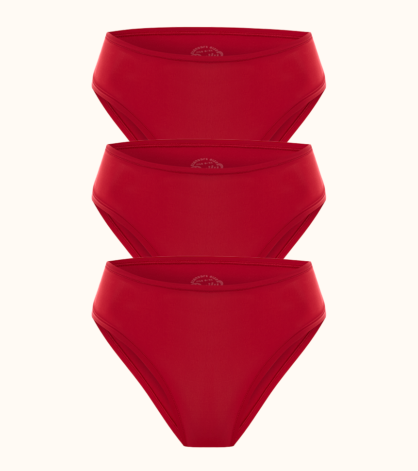 Daily Nuuds Classic Bikini — Kırmızı 3’lü