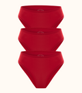 Daily Nuuds Classic Bikini — Kırmızı 3’lü