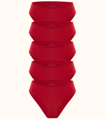 Daily Nuuds Classic Bikini — Kırmızı 5’li