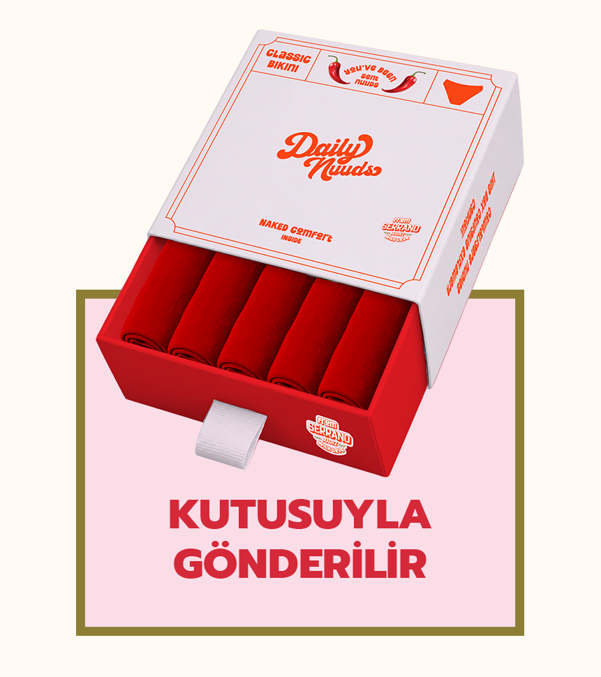 Daily Nuuds Classic Bikini — Kırmızı 5’li