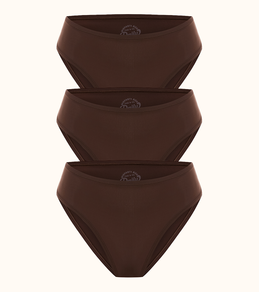 Daily Nuuds Classic Bikini — Kahve 3’lü