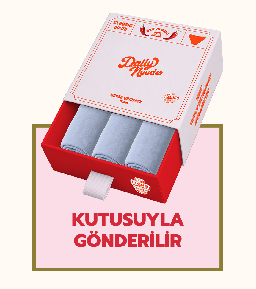 Daily Nuuds Classic Bikini — Mavi 3’lü