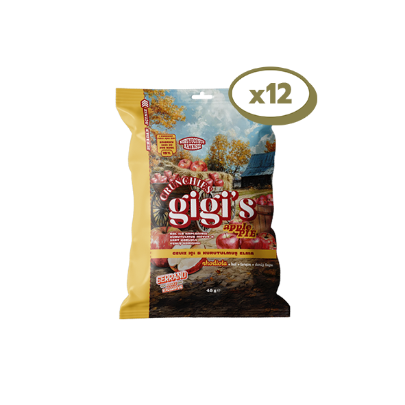 Gigi’s Crunchies |  Apple Pie (CEVİZ İÇİ - KURUTULMUŞ ELMA)  | 12’lİ