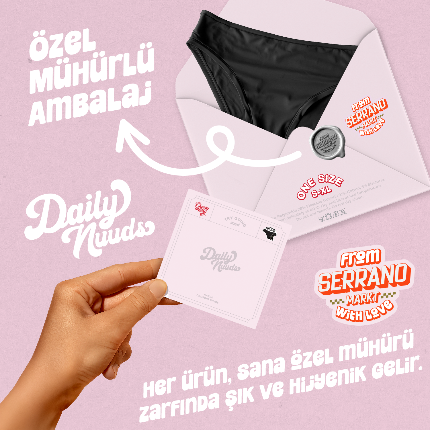 Ultra stretchy black underwear with second-skin feel by Serrano Markt
