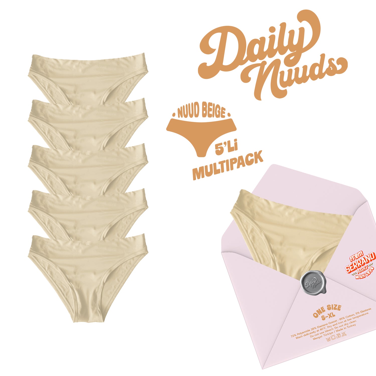 Daily Nuuds 5’li Bej Paket